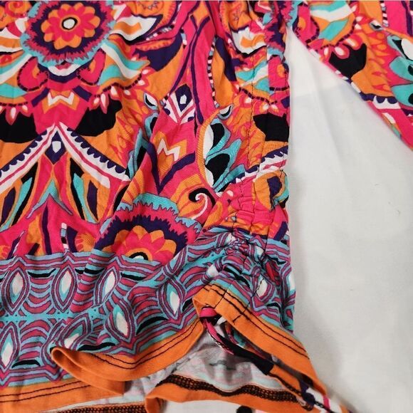 Ruby Rd Petite Ruched Boho Top - Picture 3 of 7